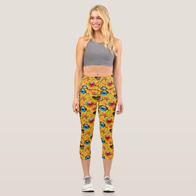 Sesame Street Kwanzaa Pattern Capri Leggings (Vorderseite)