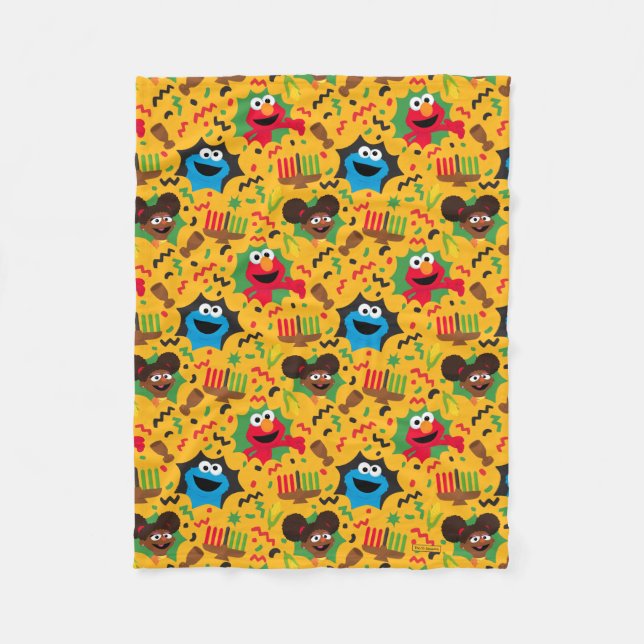 Sesame Street Kwanzaa Pattern Fleecedecke (Vorderseite)
