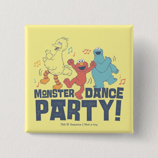 Sesame Street | Monster Tanzparty Button (Vorderseite)