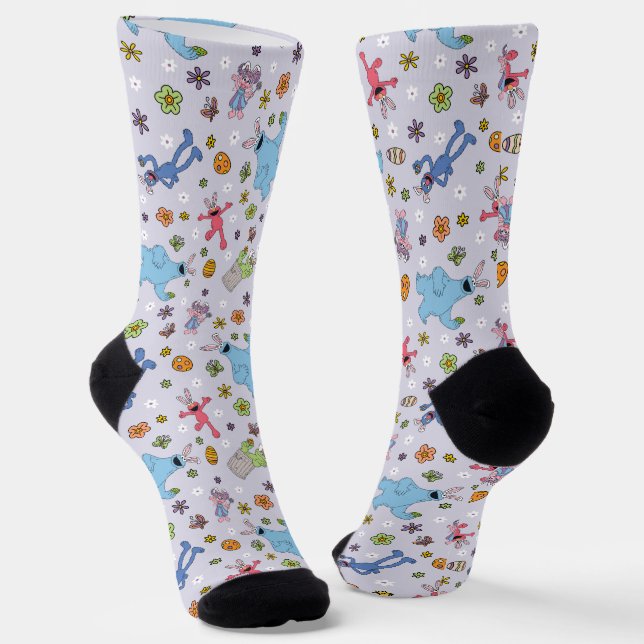 Sesame Street Oaster Bunny Pattern Socken (Gewinkelt)