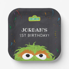 Sesame Street | Oscar Birthday Chalkboard Pappteller
