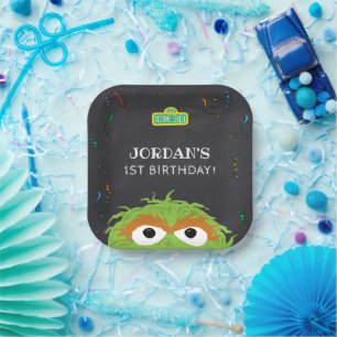 Sesame Street Oscars Geburtstagskreidetafel Pappteller