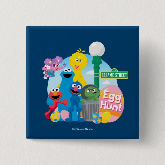 Sesame Street Ostereier Hunt Button (Vorderseite)