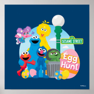 Sesame Street Ostereier Hunt Poster