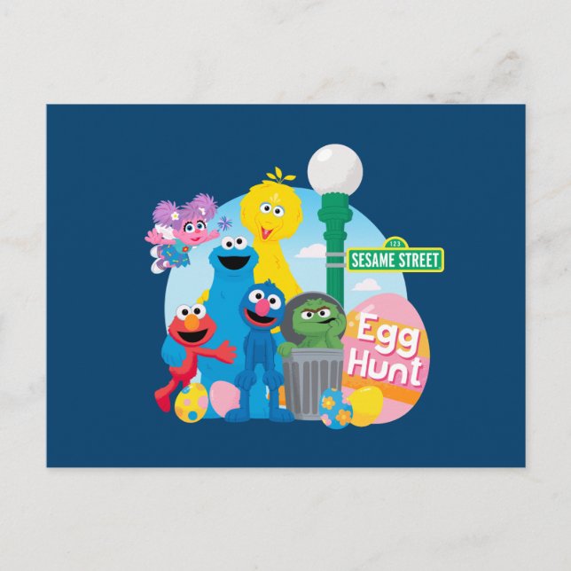 Sesame Street Ostereier Hunt Postkarte (Vorderseite)