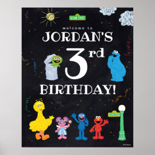 Sesame Street Pals 3. Geburtstag Poster