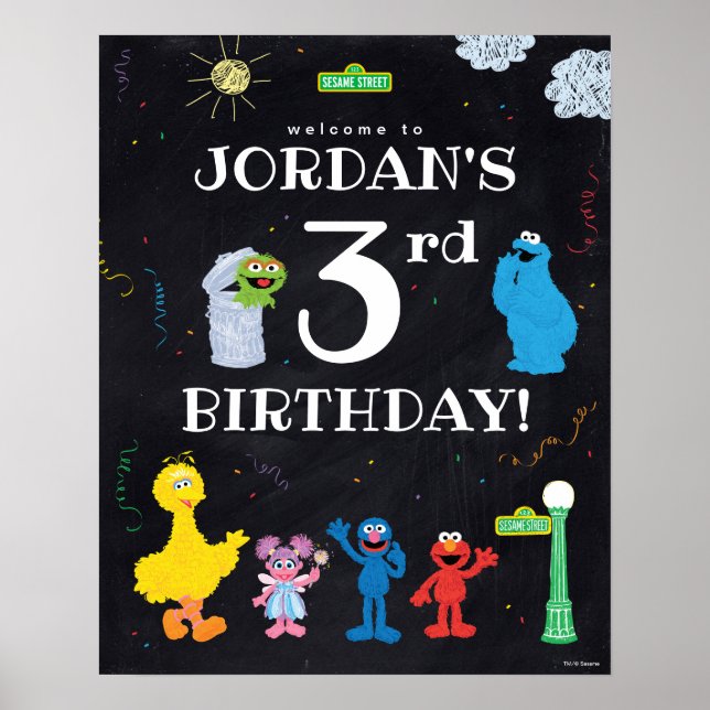Sesame Street Pals | 3. Geburtstag Poster (Vorne)