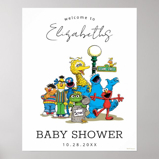 Sesame Street Pals Baby Dusche Begrüßungszeichen Poster (Vorne)