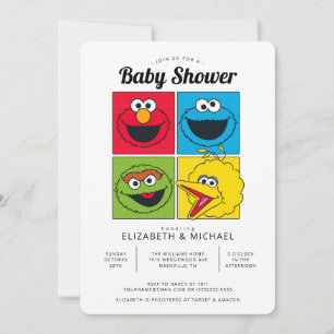 Sesame Street Pals Baby Shower Einladung