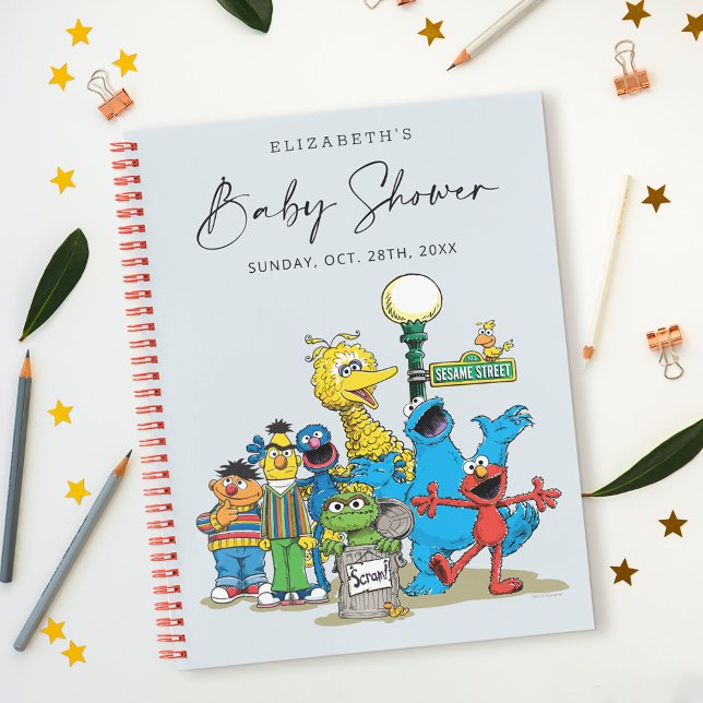 Sesame Street Pals Baby Showroom & Gift List Notizbuch (Notebook on table)