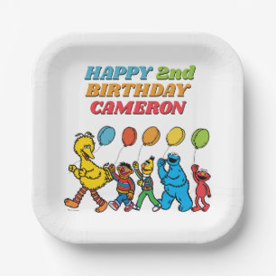 Sesame Street Pals   Birthday Balloons Pappteller