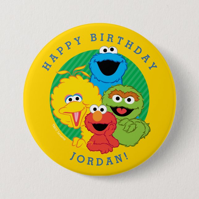 Sesame Street Pals Birthday Button (Vorderseite)