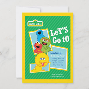 Sesame Street Pals Birthday Einladung