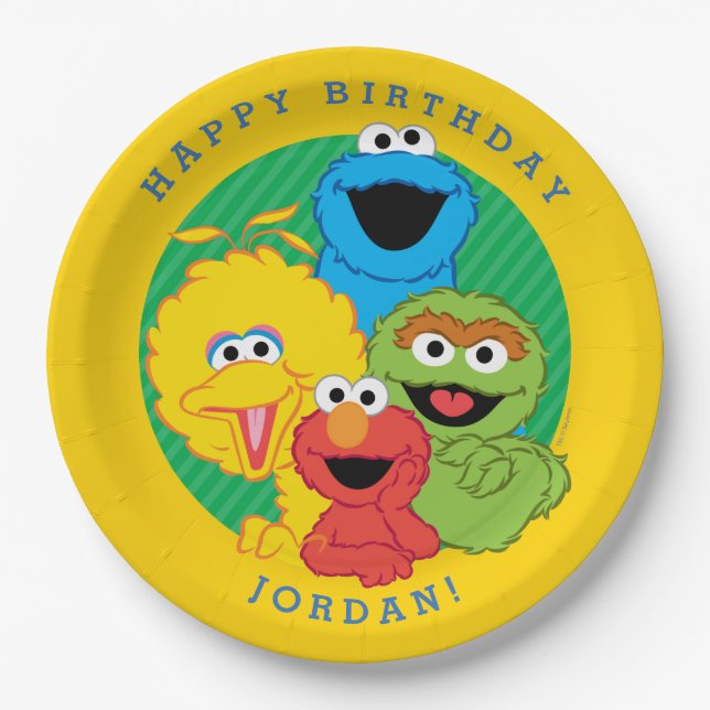 Sesame Street Pals Birthday Pappteller (Vorderseite)