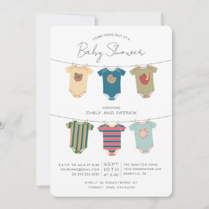 Sesame Street Pals Bodysuits Baby Shower Einladung