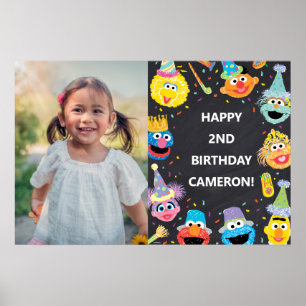 Sesame Street Pals Confetti Birthday Foto Poster