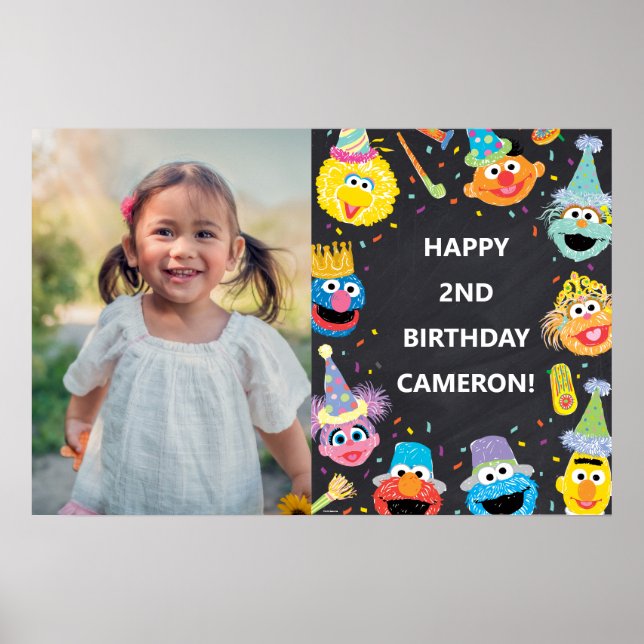 Sesame Street Pals Confetti Birthday Foto Poster (Vorne)