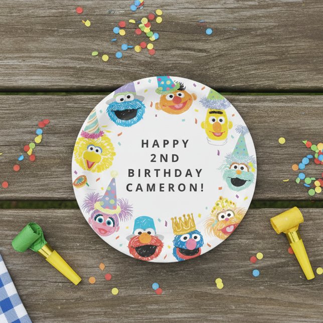 Sesame Street Pals Confetti Birthday Pappteller (Von Creator hochgeladen)