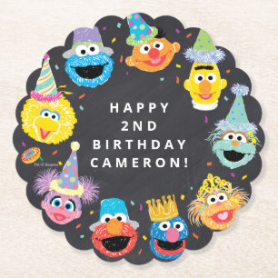 Sesame Street Pals Confetti Birthday Untersetzer