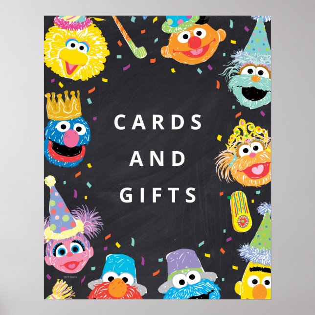 Sesame Street Pals Confetti | Karten und Geschenke Poster (Vorne)