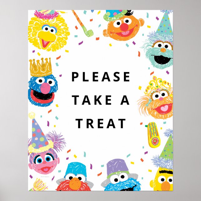 Sesame Street Pals Confetti | Nehmen Sie eine Leck Poster (Vorne)