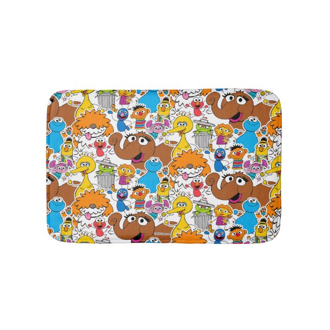 Sesame Street Pals Doodley Pattern Badematte (Vorderseite)