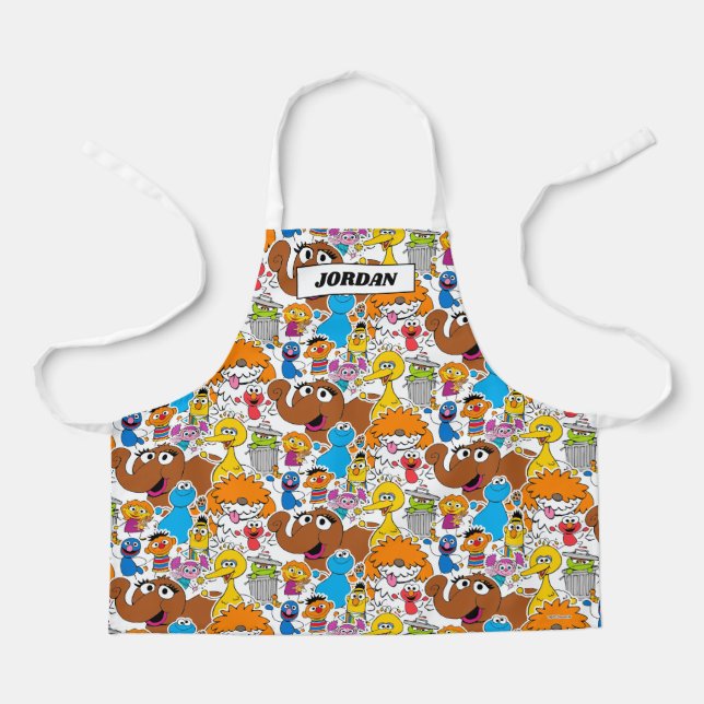 Sesame Street Pals Doodley Pattern Schürze (Vorderseite)