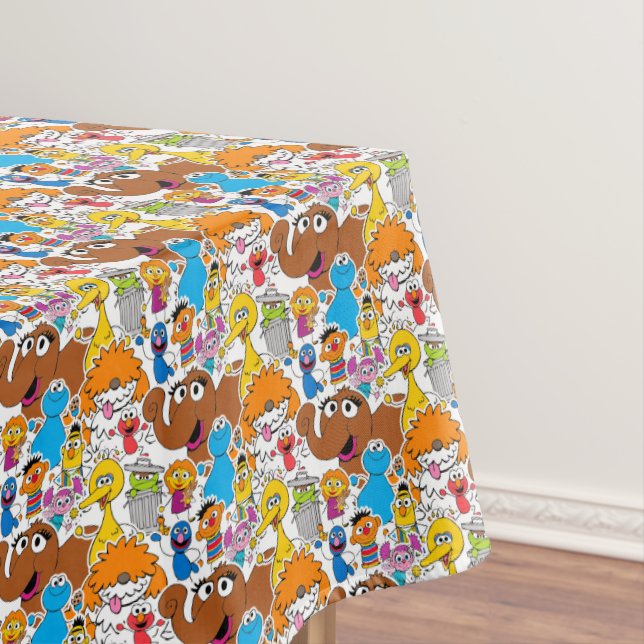 Sesame Street Pals Doodley Pattern Tischdecke (Beispiel)