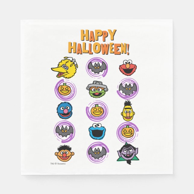 Sesame Street Pals - Happy Halloween! Serviette (Vorderseite)