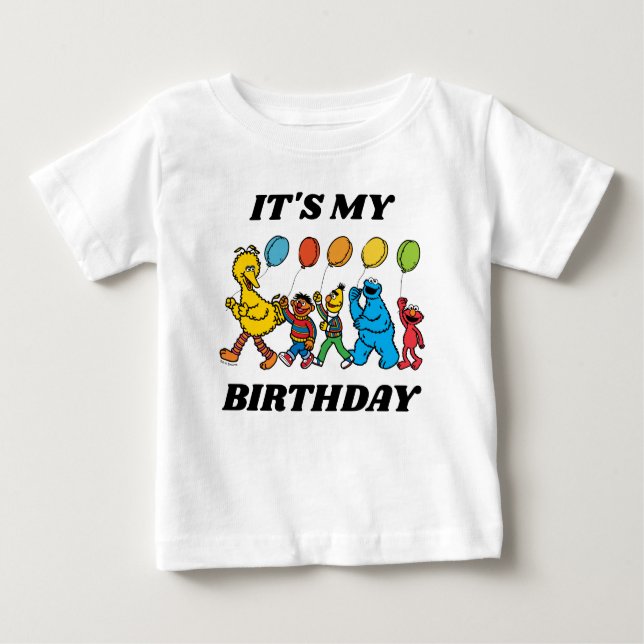 Sesame Street Pals | Mein Geburtstag Baby T-shirt (Vorderseite)