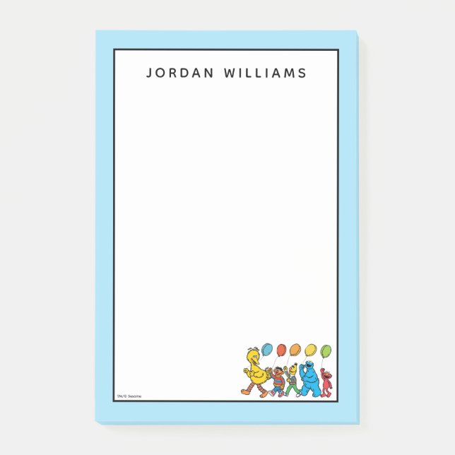 Sesame Street Pals Party Ballons Post-it Klebezettel (Vorderseite)