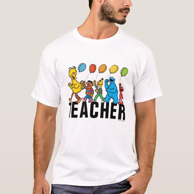 Sesame Street Pals | Party Balloons Lehrer T-Shirt (Vorderseite)