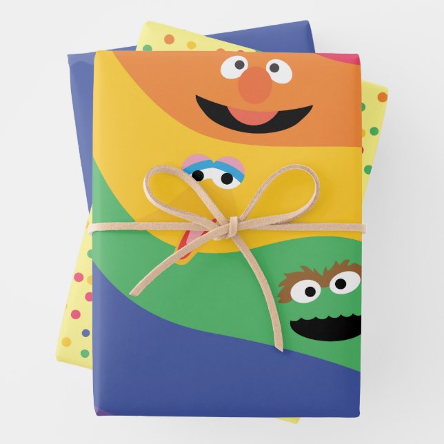 Sesame Street Pals Rainbow Geschenkpapier Set (Beispiel)