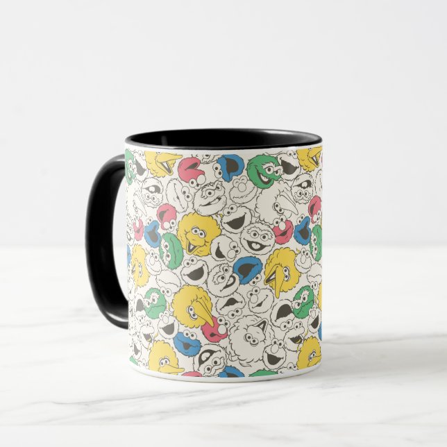 Sesame Street Pals | Vintages Muster für große Kop Tasse (Vorderseite Links)