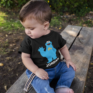 Sesame Street   Personalisierter Cookie Monster Baby T-shirt