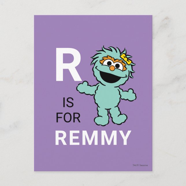 Sesame Street | R is for Rosita | Add Your Name Postkarte (Vorderseite)
