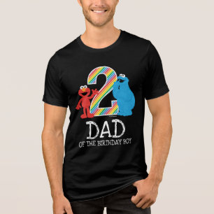 Sesame Street Rainbow 2. Geburtstag   VATER Tri-Blend Shirt