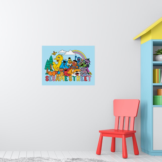 Sesame Street | Rainbow Wave Poster (Kinderzimmer 1)