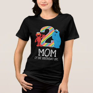 Sesame Street Regenbogen 2. Geburtstag Mom Tri-Blend Shirt
