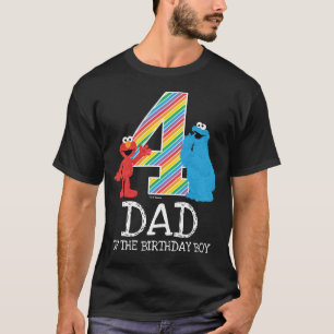 Sesame Street Regenbogen 4. Geburtstag   Dad-T-Shi T-Shirt