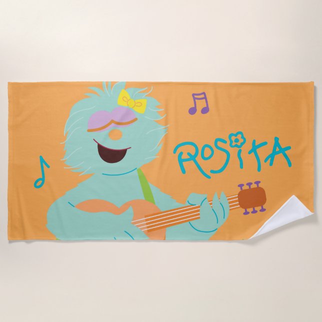 Sesame Street | Rosita Playing Guitar Strandtuch (Vorderseite)