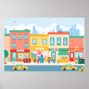 Sesame Street   Sesame Street Szene Poster