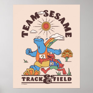 Sesame Street Team Sesame Leichtathletik Poster