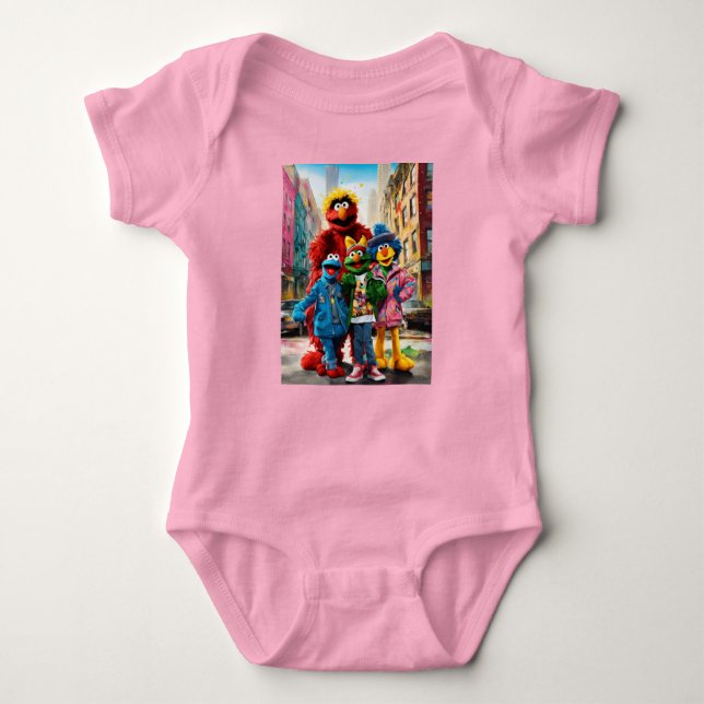 Sesame Street Tropfen - Angesagt-Hop Edition Baby Strampler (Vorderseite)