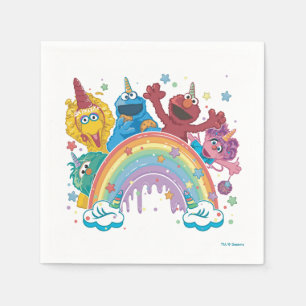 Sesame Street Unicorn Rainbow Serviette
