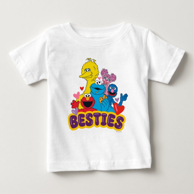 Sesame Street Valentine Besties Baby T-shirt (Vorderseite)