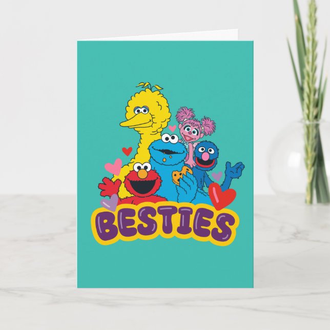 Sesame Street Valentine Besties Feiertagskarte (Vorderseite)