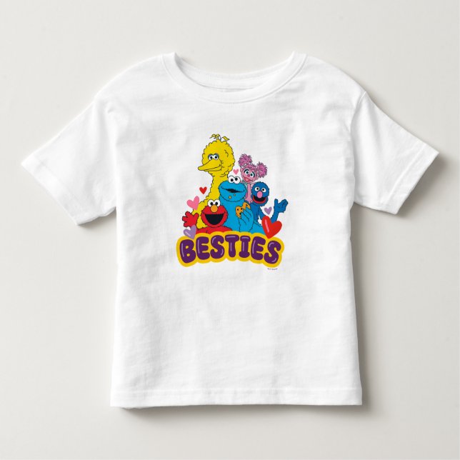 Sesame Street Valentine Besties Kleinkind T-shirt (Vorderseite)