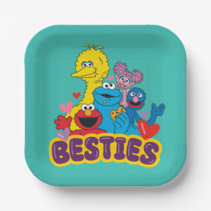 Sesame Street Valentine Besties Pappteller