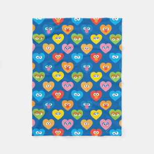 Sesame Street Valentine Hearts Pattern Fleecedecke